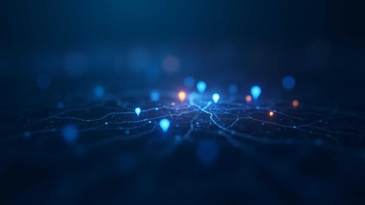 İstanbul haritası üzerinde parlayan işletme pinleri